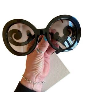 Prada Sunglasses Swirl Baroque Round Black POLARIZED SPR27N 55 22 1AB-3M1 135 2N